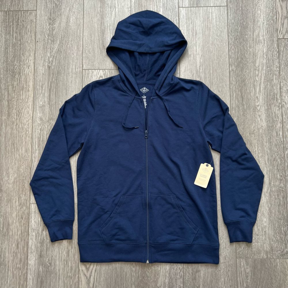 St. John’s Bay Navy Blue Classic Hoodie Comfy French Terry Womens Small